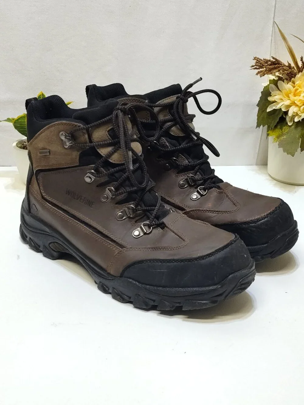 Wolverine Spencer Waterproof Hiking Boots Brown Leather Men’s Size 12M W05103